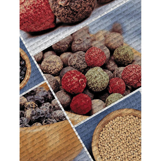 Полотенце кухонное вафельное, 50х70 см, 100% хлопок, Романтика, 4 перца, 5541, Россия