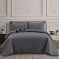 Текстиль для спальни евро, покрывало 230х250 см, 2 наволочки 50х70 см, Silvano, Ультрасоник Барокко, темно-серые