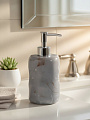 Дозатор для жидкого мыла Гранит сер, полистоун, 7.9x7.9x12/18.2 см, BRE0974AA-LD