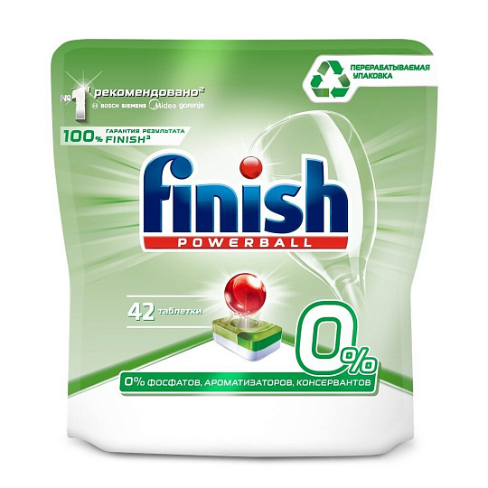 Таблетки для посудомоечной машины Finish, 42 шт, бесфосфатные