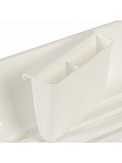 Сушилка для посуды пластик, с поддоном, 32.5х24.5 см, белая, Y4-8649