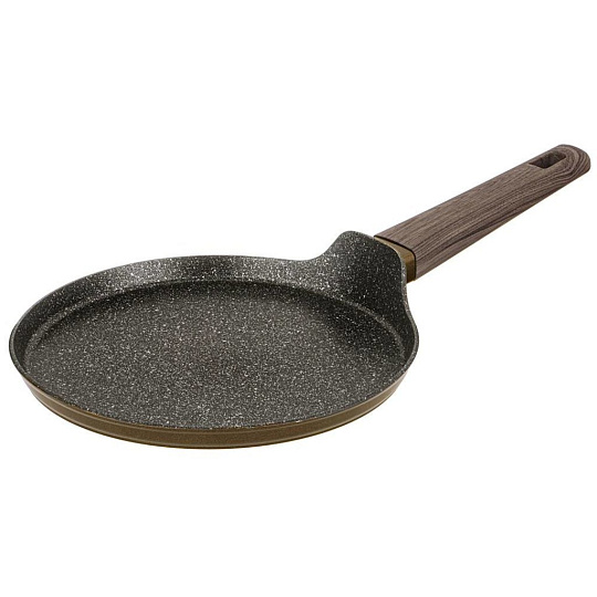 Сковорода блинная Agness &quot;spicy&quot; с &quot;мраморным&quot; антипригар.покрытием 22 см. цвет: оливковый, 947-545