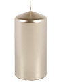Свеча декоративная, 12х6 см, колонна, капучино, Bartek Candles, Металлик - фото 3