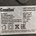 Светильник напольный E27, 40 Вт, бежевый, молочный, Camelion, KD-435F C01, 15576, металл + деревянный декор - фото 11