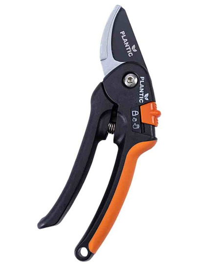 Секатор диаметр реза 18 мм, лезвие плоскостное, Plantic, P310, фибергласовая обрезиненная рукоятка, 35310-01