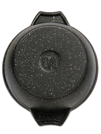 Кастрюля алюм, антиприг, 1 л, крыш стекло, Мечта, Гранит black, 41802