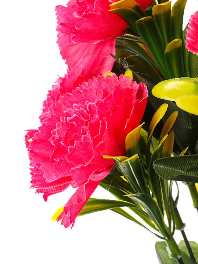 Цветок искусственный декоративный пасхальный, Гвоздика, 18 головок, 50 см, в ассортименте, FB122