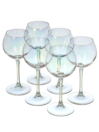 Бокал для вина, 350 мл, стекло, 6 шт, Glasstar, Радуга Лиловая дымка, RNLD_1819_9