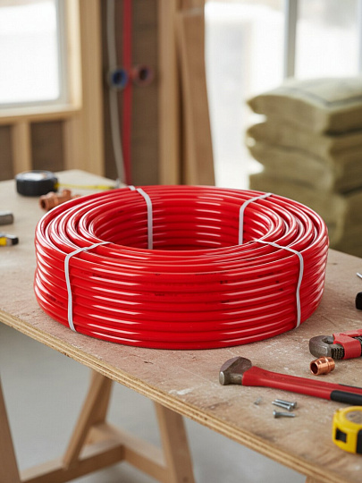 Труба для теплого пола диаметр 16х2 мм, PE-RT, красная, 100 м, Valfex