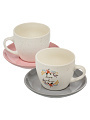 Набор чайный керам, 8 пр, 4 перс, 240 мл, Love, Ф11-004К/8, мет.подставка - фото 3