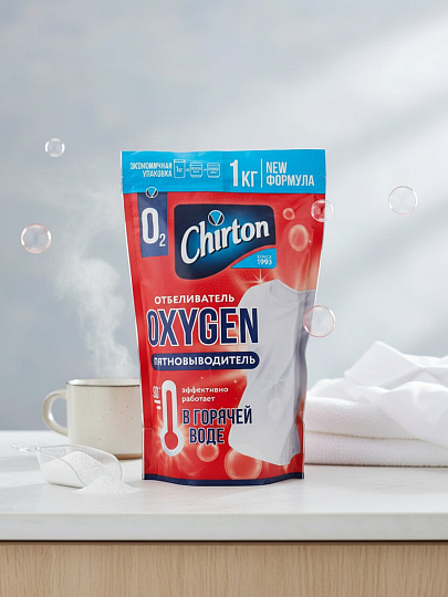 Отбеливатель Chirton, Oxygen, 1 кг, порошок, кислородный, для горячей воды
