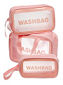 Набор из трех косметичек &amp;quot;Леди&amp;quot;,розовый 3шт, A080044