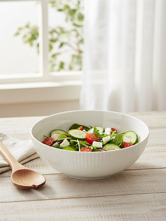 Салатник стеклокерамика, круглый, 20х6.5 см, 1.3 л, Жемчужина, МФК, DKW80