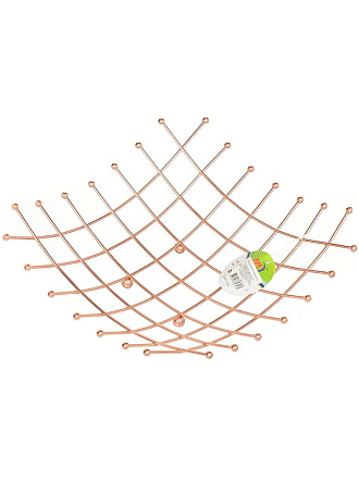 Ваза для фруктов, сталь, 26х27 см, Y3-1106, золотая