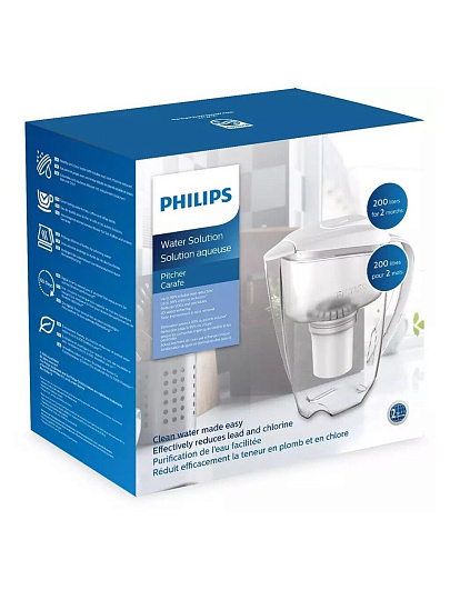 Фильтр-кувшин Philips, для холодной воды, 1 ступ, 3 л, AWP2900/10