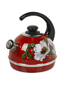 Чайник сталь, эмалированное покрытие, 3.5 л, со свистком, ручка консольная, Рубин, Маричка, бордовый, T04/35/01/33 - фото 6