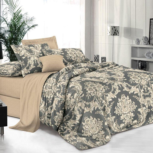 Постельное белье евро, пр215х240, 2н70х70, п200х215, Butterfly, попл, Виконтесса