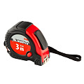 Рулетка Status magnet fixation, 3 м х 16 мм, обрезиненный корпус, зацеп с магнитом, Matrix, 31019