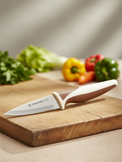 Нож кухонный Atmosphere, FreshCook, для овощей, нержавеющая сталь, 8.5 см, нейлон, AT-K4313