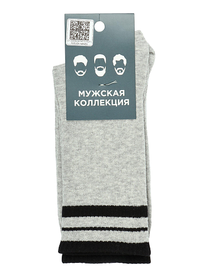 Носки для мужчин, хлопок, Красная ветка, серые, р. 29, С 1350