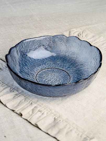 Салатник стекло, круглый, 16.5х6 см, 0.535 л, Ночное небо, Декостек, 5817/1-Н7