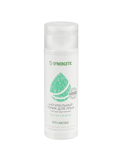 Тоник для лица Synergetic, Матирующий, 200 мл