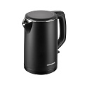 Чайник электрический Редмонд, Strix KM242, черный, 1.5 л, 2200 Вт, скрытый нагревательный элемент, пластик, нержавеющая сталь