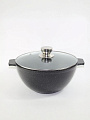 Казан алюминий, антипригарное покрытие, 4 л, Granit Perfection black, с крышкой, Алтей, 04-0450-310 - фото 2