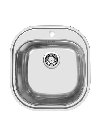 Мойка кухонная врезная, Ukinox, Галант, нержавеющая сталь, 465х488 мм, GAM465.488 -GT6K 0C