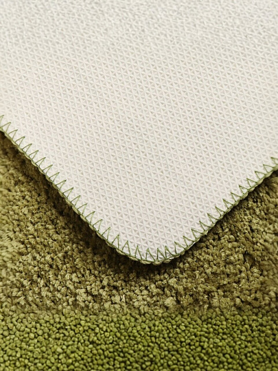 Набор ковриков для ванной и туалета, антискользящий, 2 шт, 0.5х0.8, 0.5х0.5 м, полиэстер, зеленый, TDM5080-02