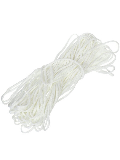 Шнур диаметр 3 мм, полиэфирное волокно, 3В36, белый, 20 м