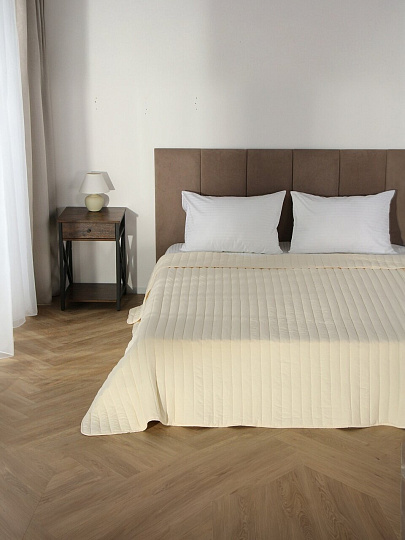 Покрывало евро, 240х260 см, 100% полиэстер, Silvano, Андора, молочное