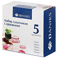 Ст Салатник НАБОР 5шт, 9,10.3,12.5,14,17см, 0.15, 0.2, 0.35, 0.5, 0.9 л с бирюзовыми крышками DANI - фото 3