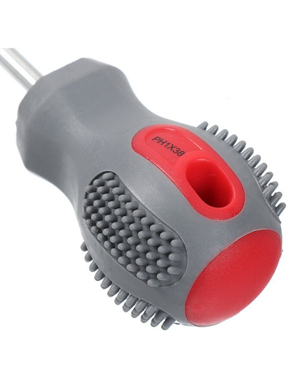 Отвертка крестовая, Bartex, PH1, 1х38 мм, антискользящая двухкомпонентная, CrV сталь, K0029N