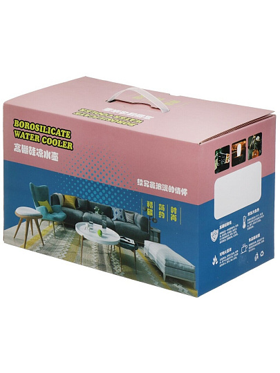 Набор для сока стекло, 7 предметов, кувшин 1800 мл + 6 кружек 350 мл, Y4-5334