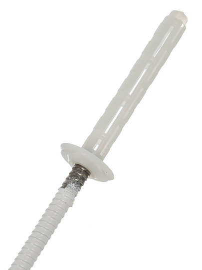 Кронштейн сталь, 260х7 мм, плющеный, штыревой, с дюбелем, к 6.3-02, СантехКреп