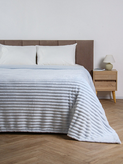 Плед 2-сп, 180х200 см, 280 г/м2, микрофибра, 100%пэ, Silvano, Милан, лед