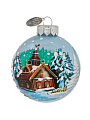 Елочный шар Волшебный домик, 6.5 см, стекло, КУ-65-214177/2