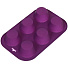 Форма для запекания силикон, 25.5х17.5 см, прямоугольная, рифленая,6 кексов, фиолетовая, Y3-1335 - фото 4