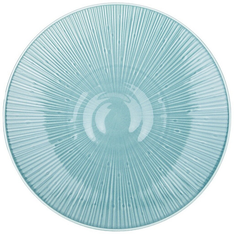 Тарелка обеденная, фарфор, 26.5 см, круглая, Mirage, 410-129, голубая