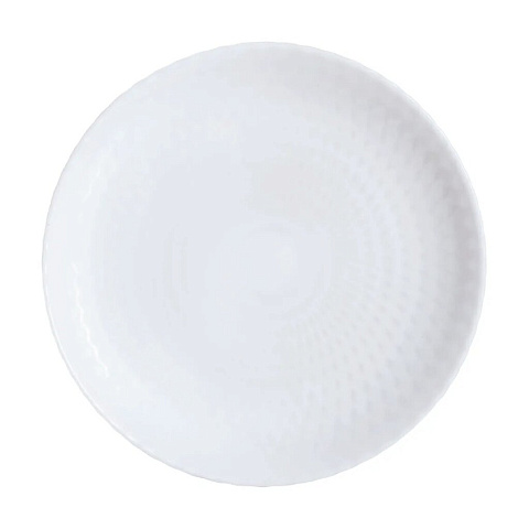 Тарелка десертная, стеклокерамика, 19 см, круглая, Pampille White, Luminarc, Q4658, белая