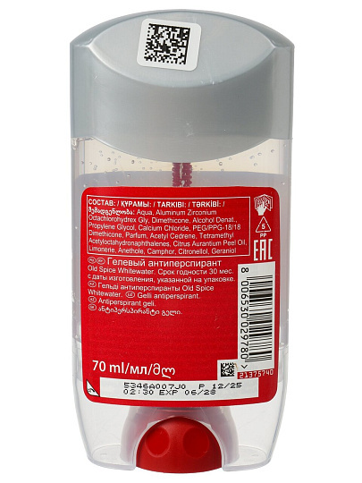 Дезодорант Old Spice, WhiteWater, для мужчин, антиперспирант, гель, 70 мл