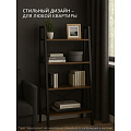 Полка-стеллаж универсальный, ДСП+сталь, 4 секции, 80х34.5х137.5 см, Лофт, LLS144B01 - фото 5