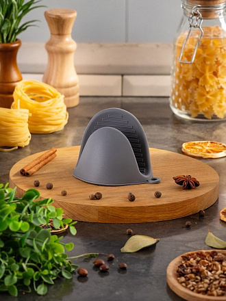 Прихватка силикон, навеска, серая, Daniks, JA20210127-3