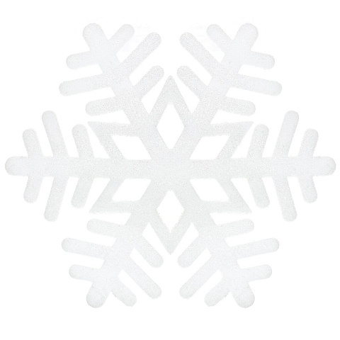 Елочное украшение Снежинка, белое, 30 см, пластик, SYXH18-040