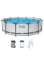 Бассейн каркасный Bestway, 366х100 см, Steel Pro Max, 56418BW, фильтр-насос, лестница, 9150 л - фото 8