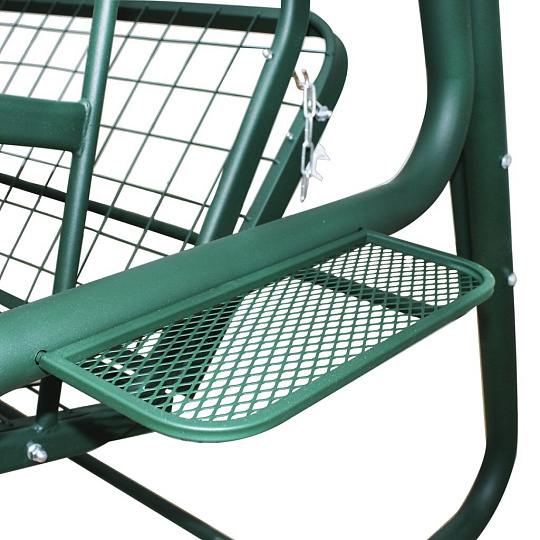 Качели садовые 3-местные, 199.5х130х173.5 см, 250 кг, Arno, Рандеву Стандарт, раскладываются в кровать, зеленые, 2016-КД-43/С, металл