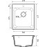Мойка кухонная врезная, GranFest, Quarz, кварцевый песок, 418х477 мм, без сифона, песочная, GF-Z17 - фото 3