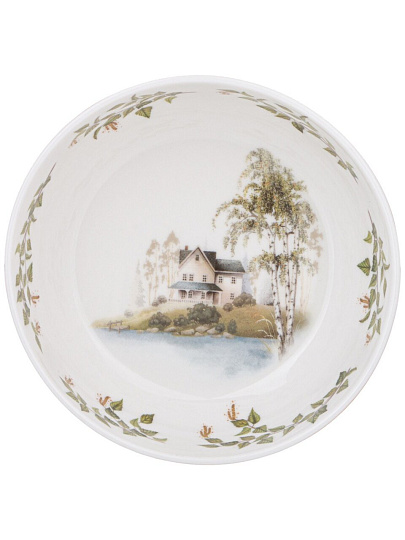 Салатник фарфор, круглый, 15.5х5 см, 0.6 л, Березки, Lefard, 85-2016