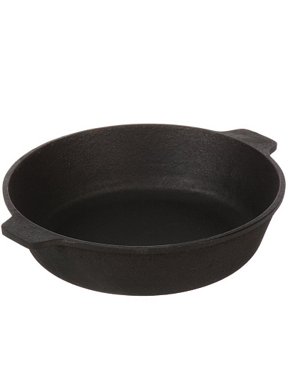 Жаровня чугун, 24 см, с двумя ручками, Гурман, DavrMetall, индукция